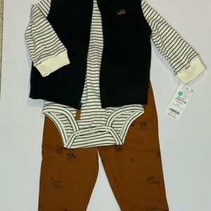 Carter's Black Baby Boy 3 Piece Outfit 12 Months